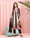 Ff Mul Chanderi With Embroidery Work Kurti With Bottom Dupatta